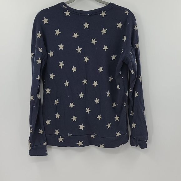 Max jeans navy with cream stars sweatshirt. Size s - Picture 2 of 4